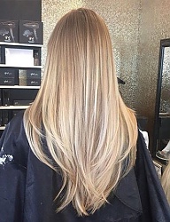 Fryzury Długie Na co dzień Proste Rozpuszczone Blond - 3071004