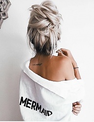 Fryzury Długie Na co dzień Proste Upięcie Blond - 3158142