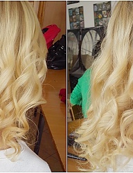 Fryzury Średnie Wieczorowe Kręcone Rozpuszczone Blond - 2942373