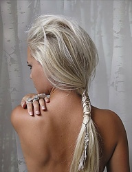 Fryzury Średnie Na co dzień Proste Warkocze Blond - 3228503