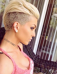 Fryzury Krótkie Na co dzień Proste Irokez damski Blond - 2866396