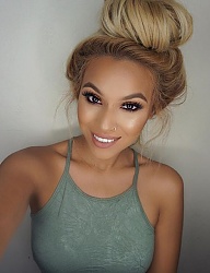 Fryzury Średnie Na co dzień Proste Upięcie Blond - 3063786