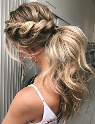 Fryzury Długie Na co dzień Proste Warkocze Blond - 3270522