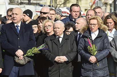 Jarosław Kaczyński na obchodach 12. rocznicy katastrofy lotniczej pod Smoleńskiem.