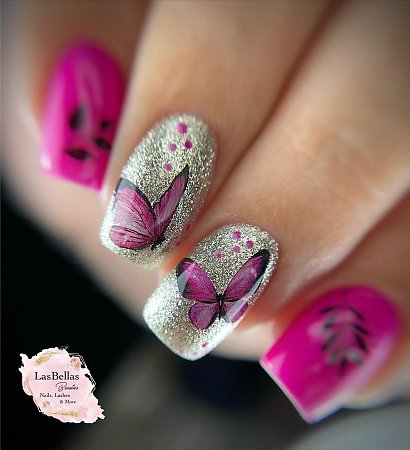 Zobacz piękne paznokcie z motylem!