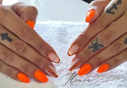 pomarańczowe paznokcie