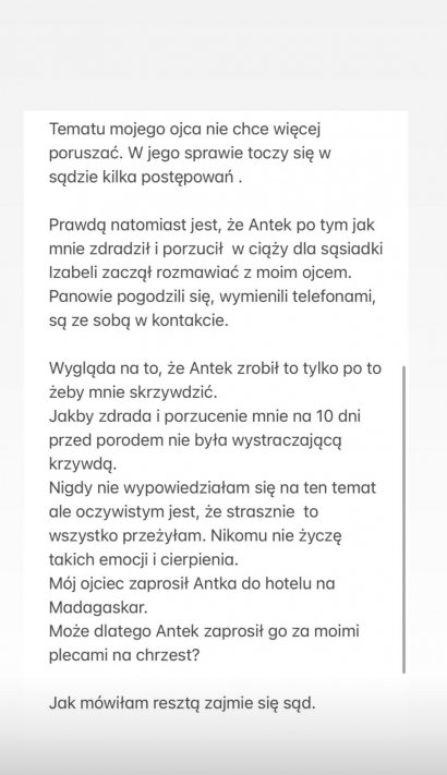 kochanka Królikowskiego jej groziła.