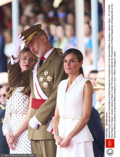 Księżna Leonor odwiedziła z rodzicami hiszpańską akademię wojskową.
