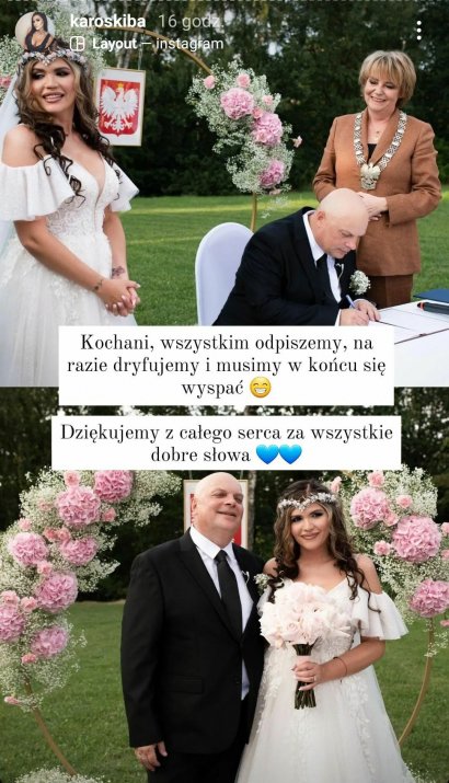 Ceremonia odbył się w plenerze w obecności urzędnika — ślubu młodej parze udzieliła sama pani prezydent Łodzi, Hanna Zdanowska.