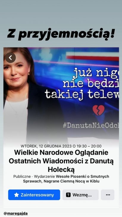 Słynna dziennikarka Danuta jak Teletubisie mówi pa pa! Internauci żegnają ją memami!