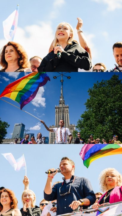 Ulicami Warszawy przeszły tłumy, okazując wsparcie osobom LGBT+.