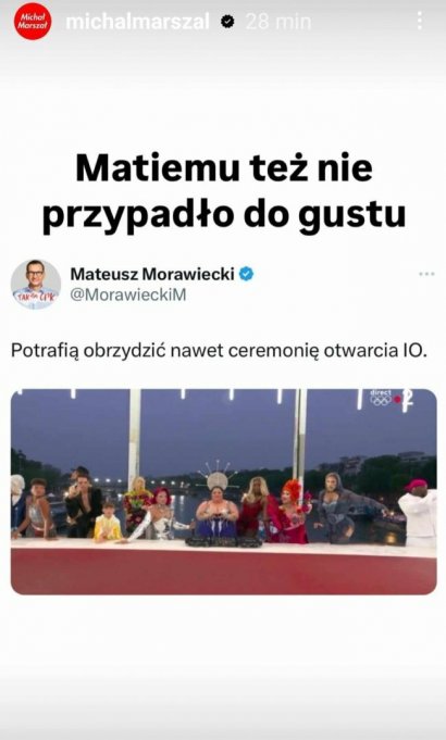 Zanosiło się na jedno z najbardziej widowiskowych otwarć Igrzysk Olimpijskich, jakie świat miał zobaczyć. Niestety, ceremonia w Paryżu wywołała skandal. Swoje trzy grosze wtrącił nawet były szef rządu, Mateusz Morawiecki, który nie szczędził słów krytyki.